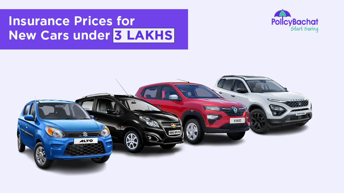 Image of Insurance Prices for New Cars under 3 Lakhs in India 2024