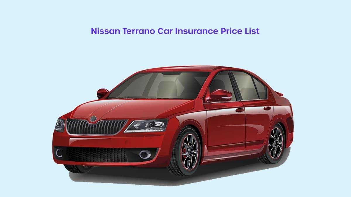 Image of Nissan Terrano Car Insurance Price List in India 2024
