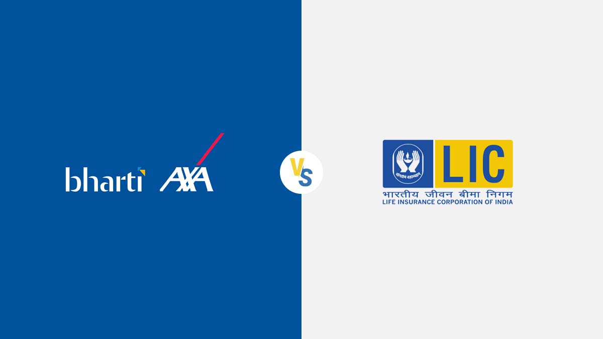 Image of Bharti AXA Vs LIC Life Insurance Comparison {Y}