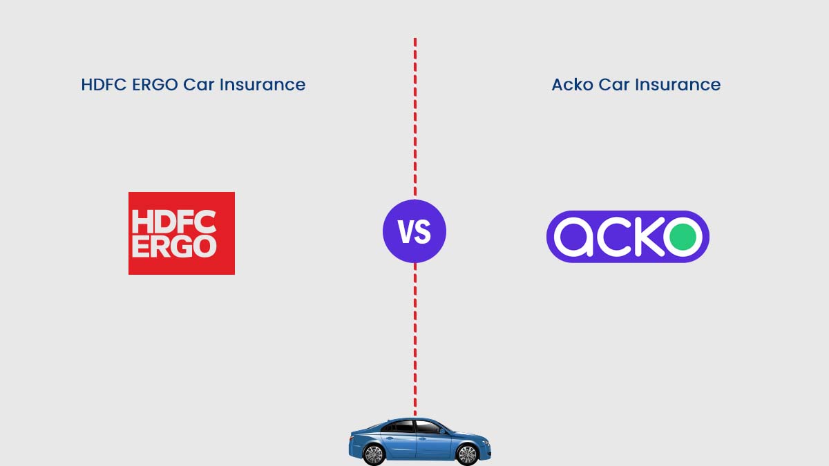Image of HDFC ERGO Vs Acko Car Insurance Comparison 2023