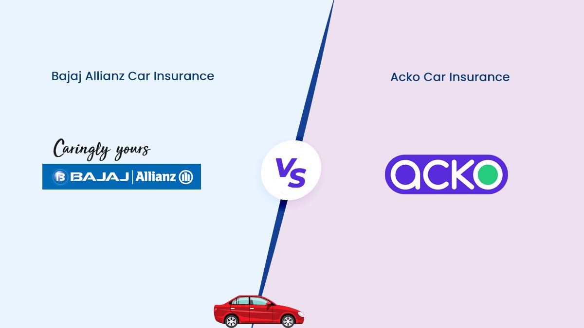 Image of Bajaj Allianz Vs Acko Car Insurance Comparison