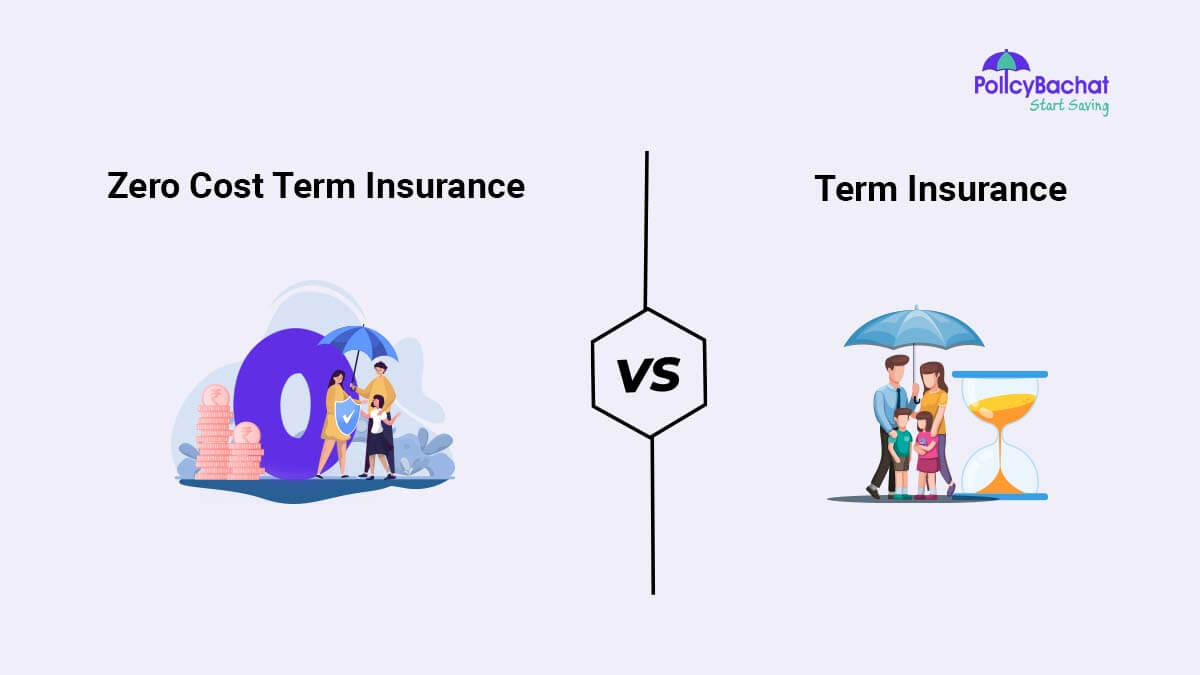Zero Cost Term Insurance vs Term Insurance Comparison 
