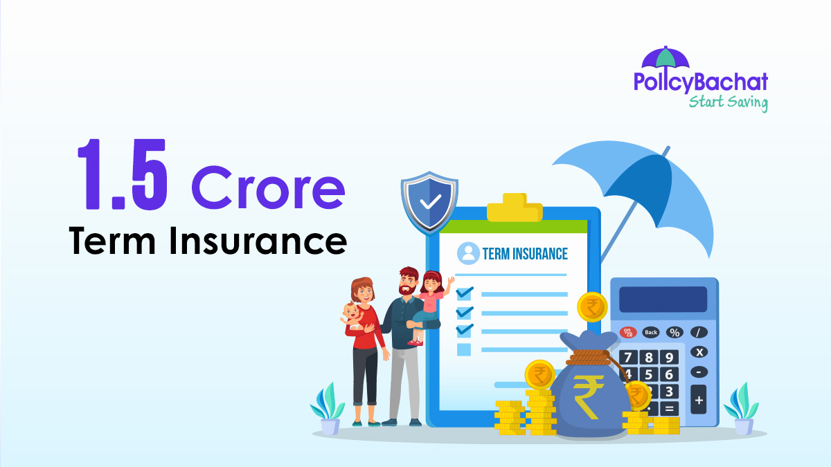 Image of Buy 1.5 Crore Term Insurance Plan Online in India {Y}