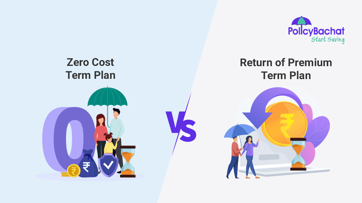 Image of Zero Cost Term Plan Vs Return of Premium Term Plan Comparison