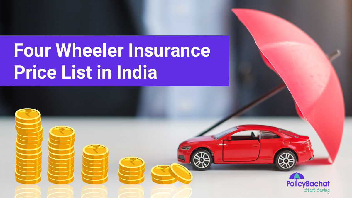 Image of Four Wheeler Insurance Price List in India 2023