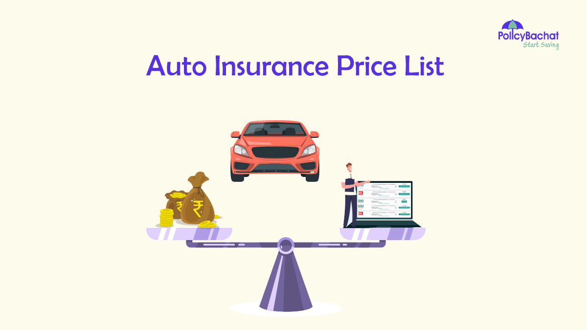 Image of Auto Insurance Price List in India 2024
