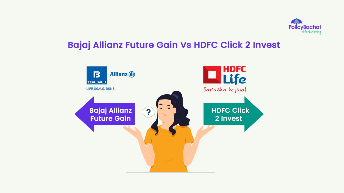 Image of Bajaj Allianz Future Gain Vs HDFC Click 2 Invest Comparison {Y}