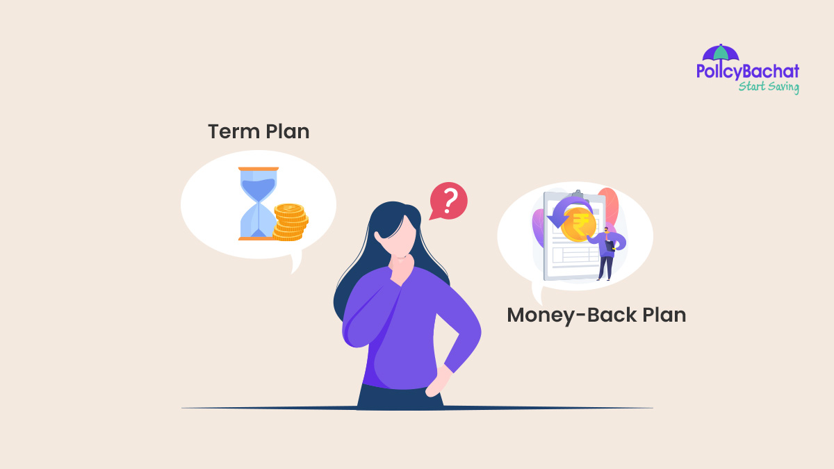 Image of Term Plan Vs Money-Back Plan Comparison Online in India {Y}