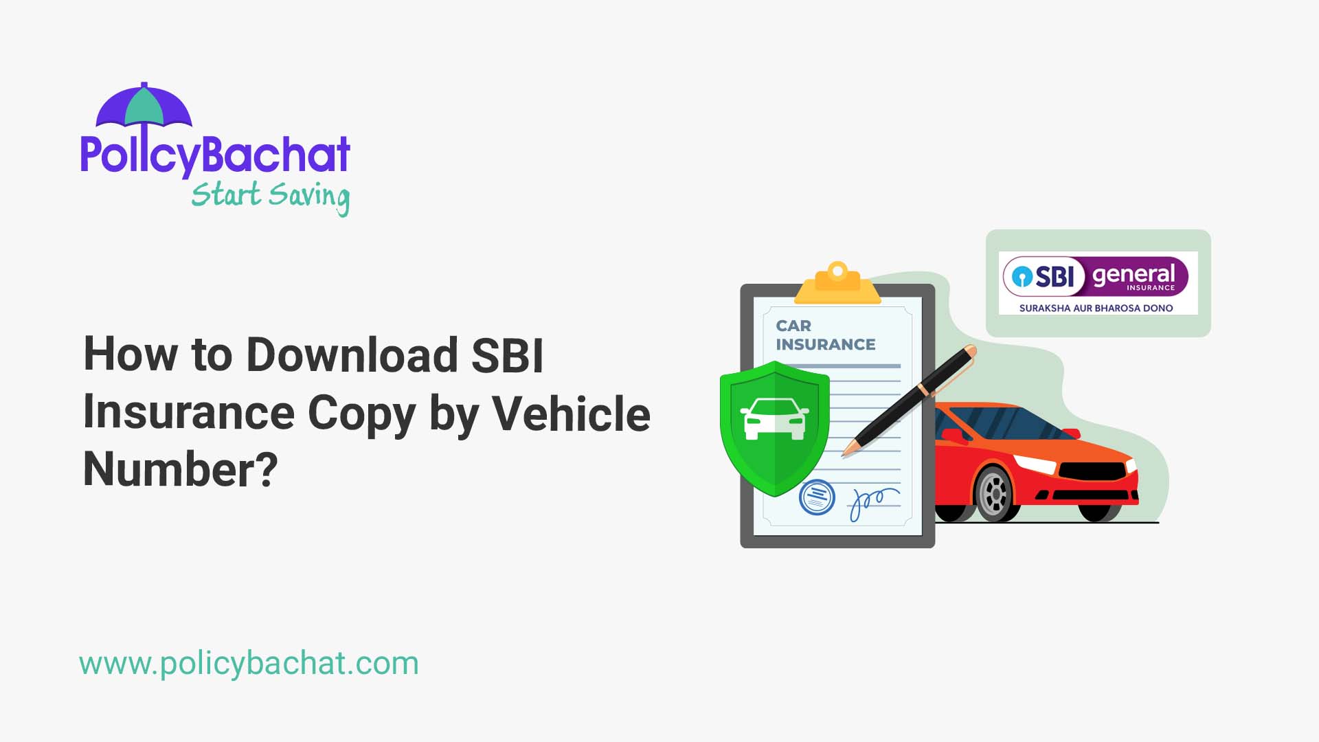 How to Download SBI Insurance Copy by Vehicle Number? - PolicyBachat