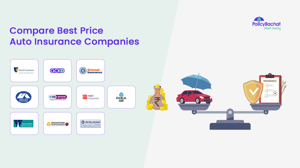 Compare Best Price Auto Insurance Companies in India {Y}